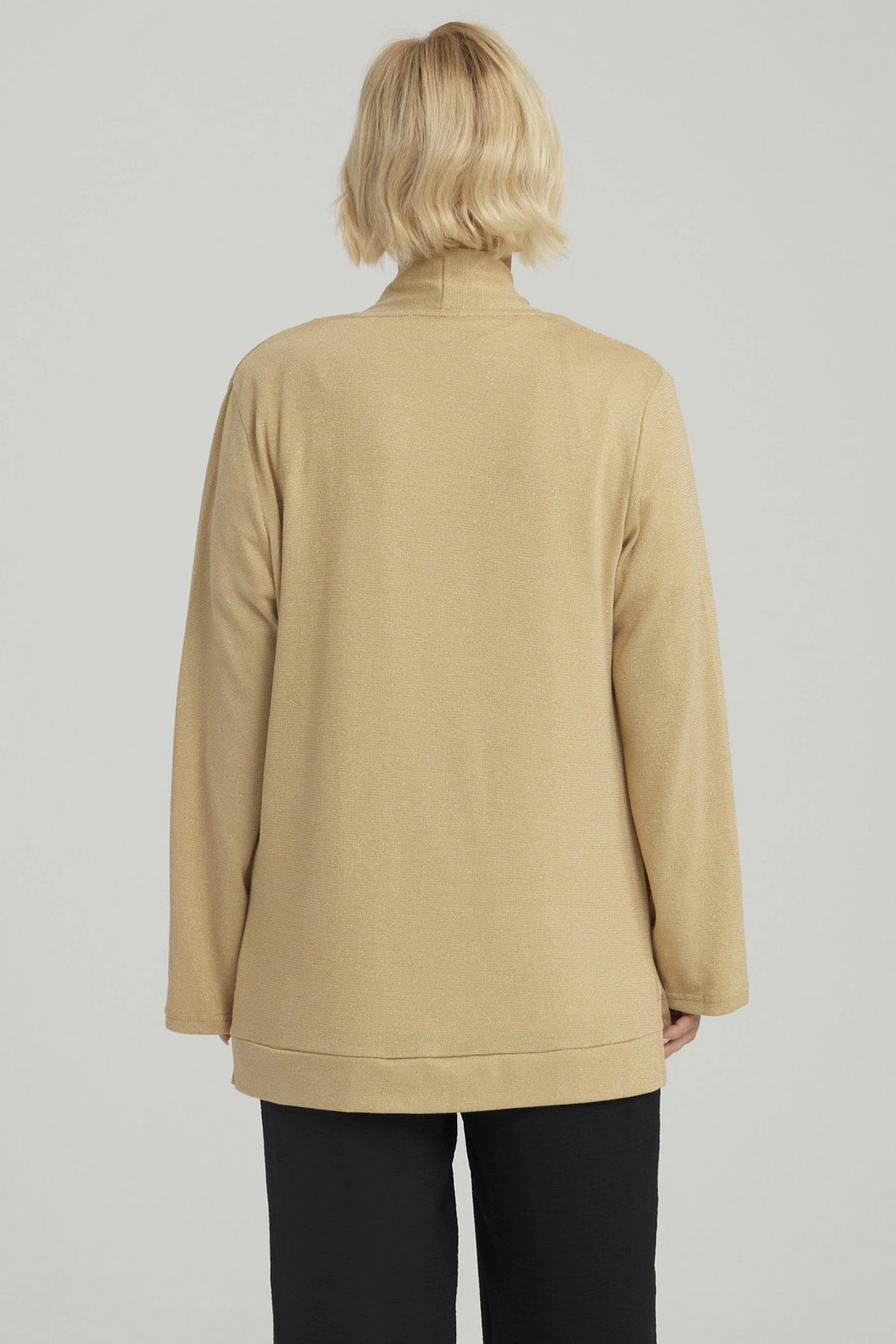 Sweater Mujer Abierto Beige Oscuro