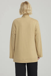 Sweater Mujer Abierto Beige Oscuro