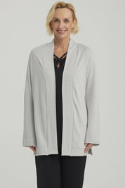 Sweater Mujer Abierto Gris Claro