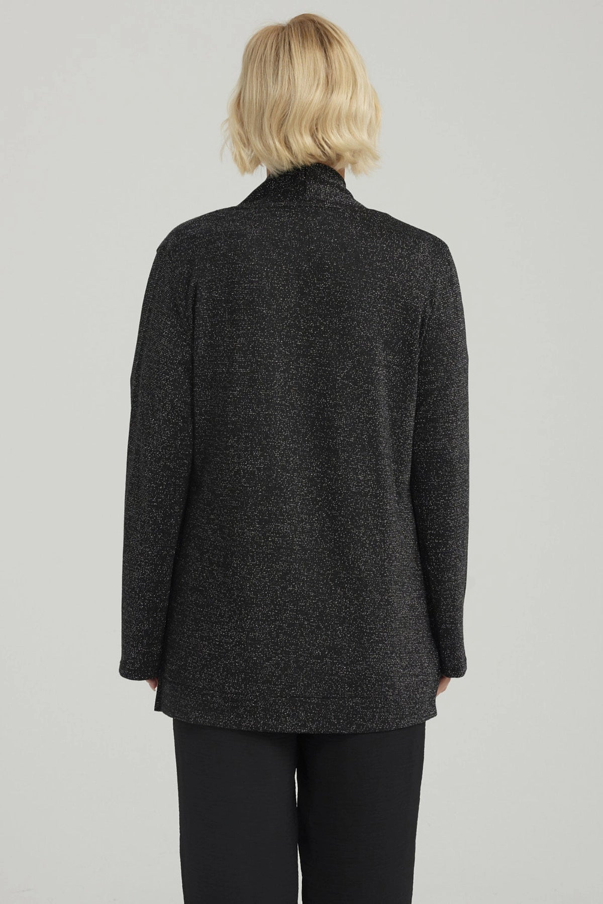 Sweater Mujer Abierto Negro