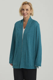 Sweater Mujer Abierto Petroleo