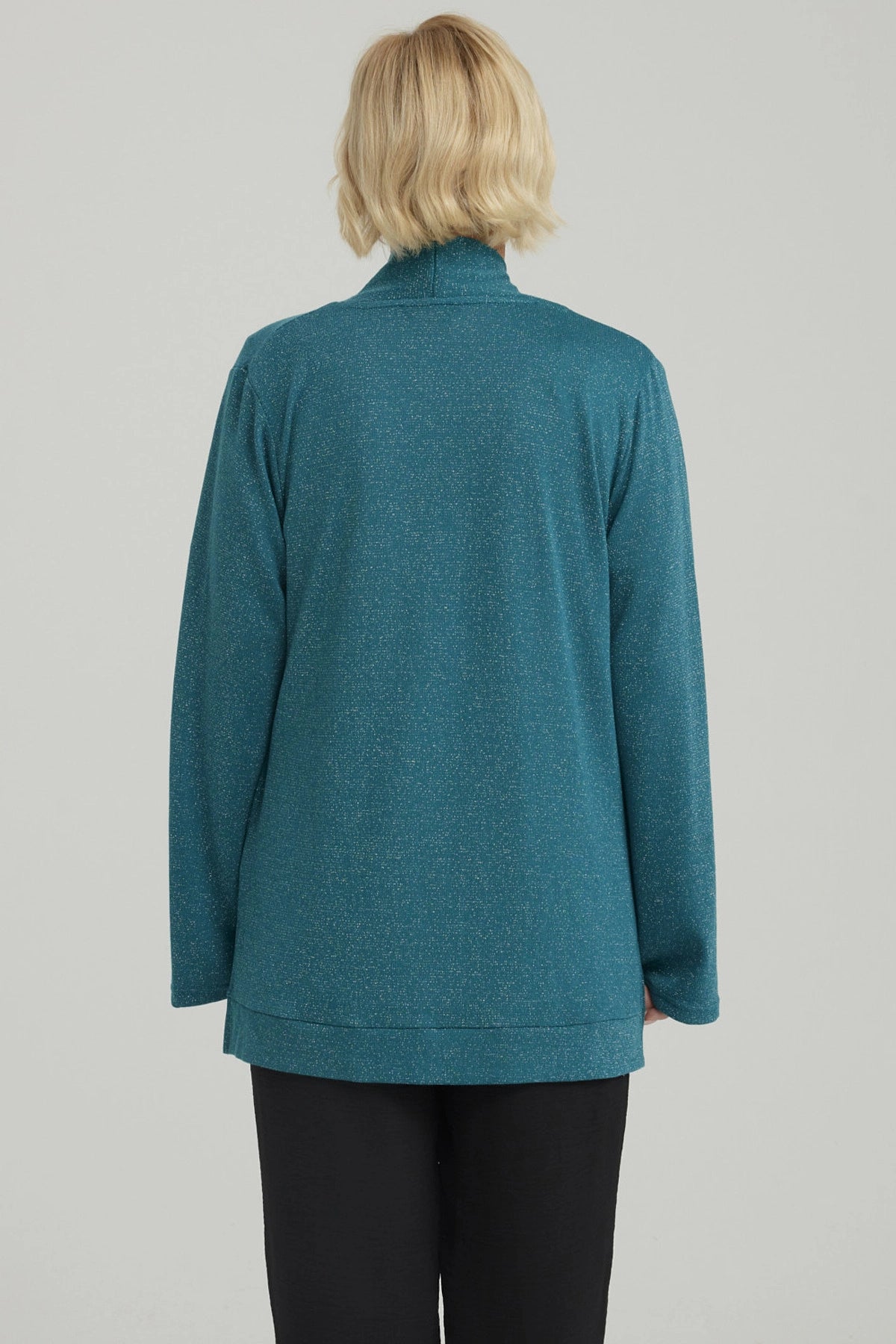 Sweater Mujer Abierto Petroleo