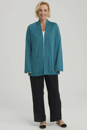 Sweater Mujer Abierto Petroleo