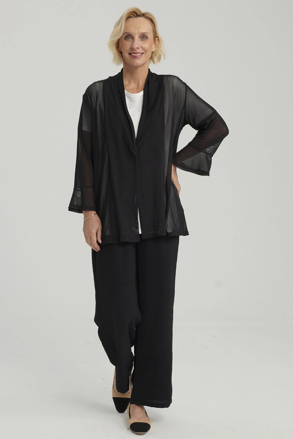 Polera Mujer Con Tapado Negro