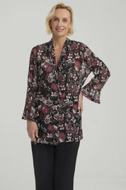 Polera Mujer Con Tapado Negro / Blanco