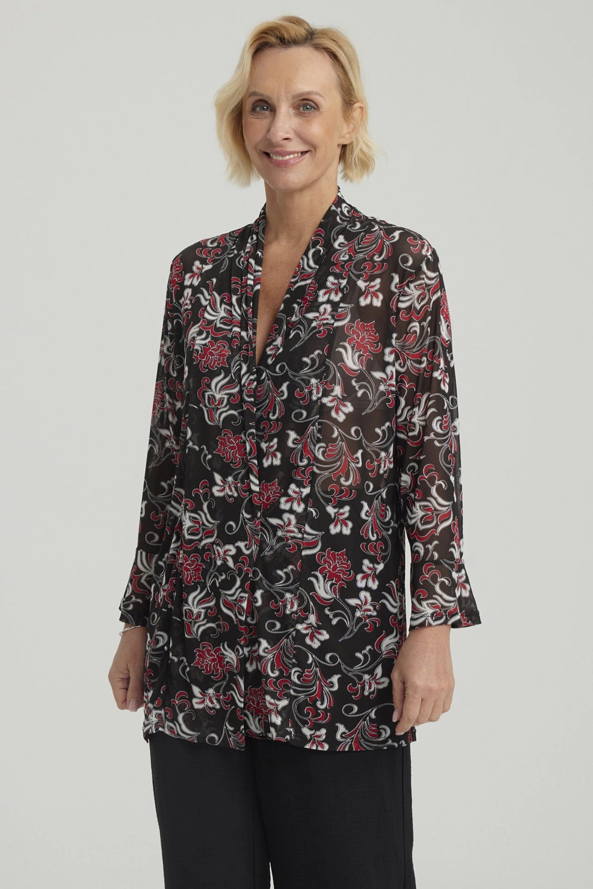 Polera Mujer Con Tapado Negro / Blanco