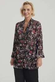 Polera Mujer Con Tapado Negro / Blanco