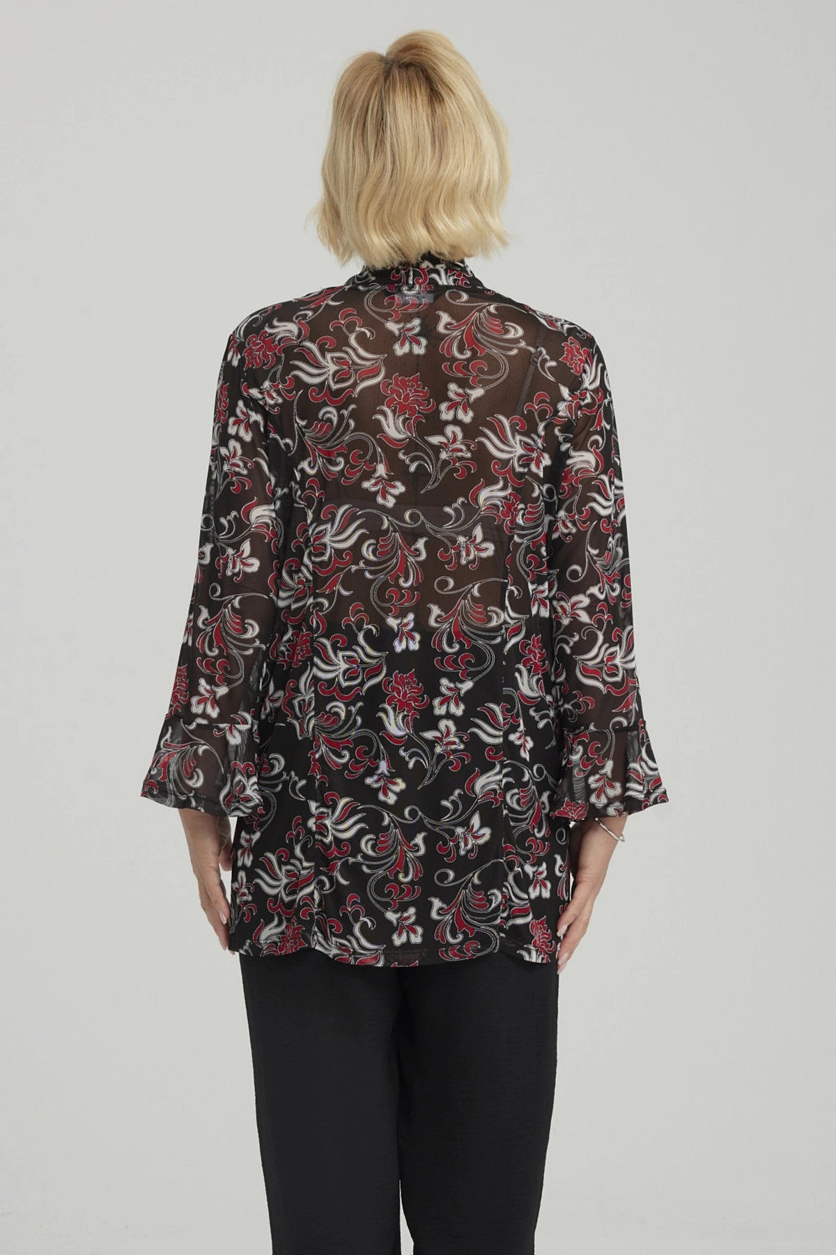 Polera Mujer Con Tapado Negro / Blanco