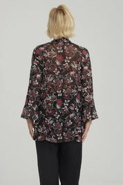 Polera Mujer Con Tapado Negro / Blanco