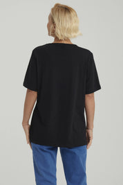 Polera Mujer Print Negro