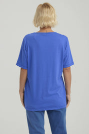 Polera Mujer Print Azulino