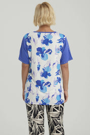 Polera Mujer Cruce Cuello Azulino