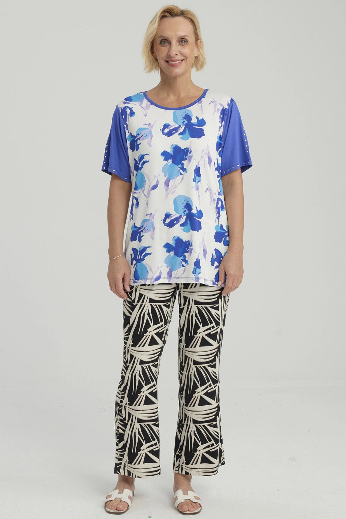 Polera Mujer Cruce Cuello Azulino