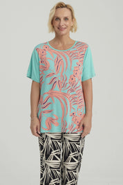 Polera Mujer Cruce Cuello Sandía