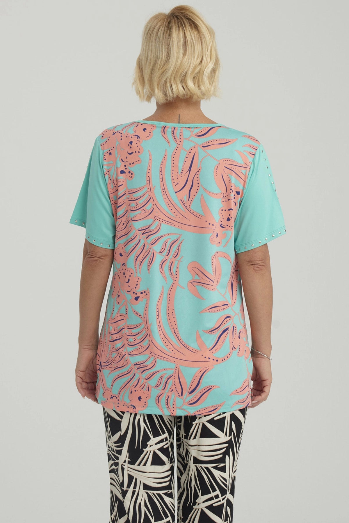 Polera Mujer Cruce Cuello Sandía