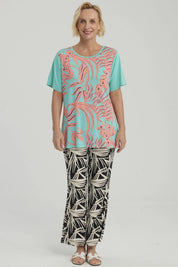 Polera Mujer Cruce Cuello Sandía