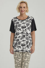 Polera Mujer Cruce Cuello Negro