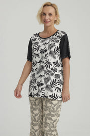 Polera Mujer Cruce Cuello Negro