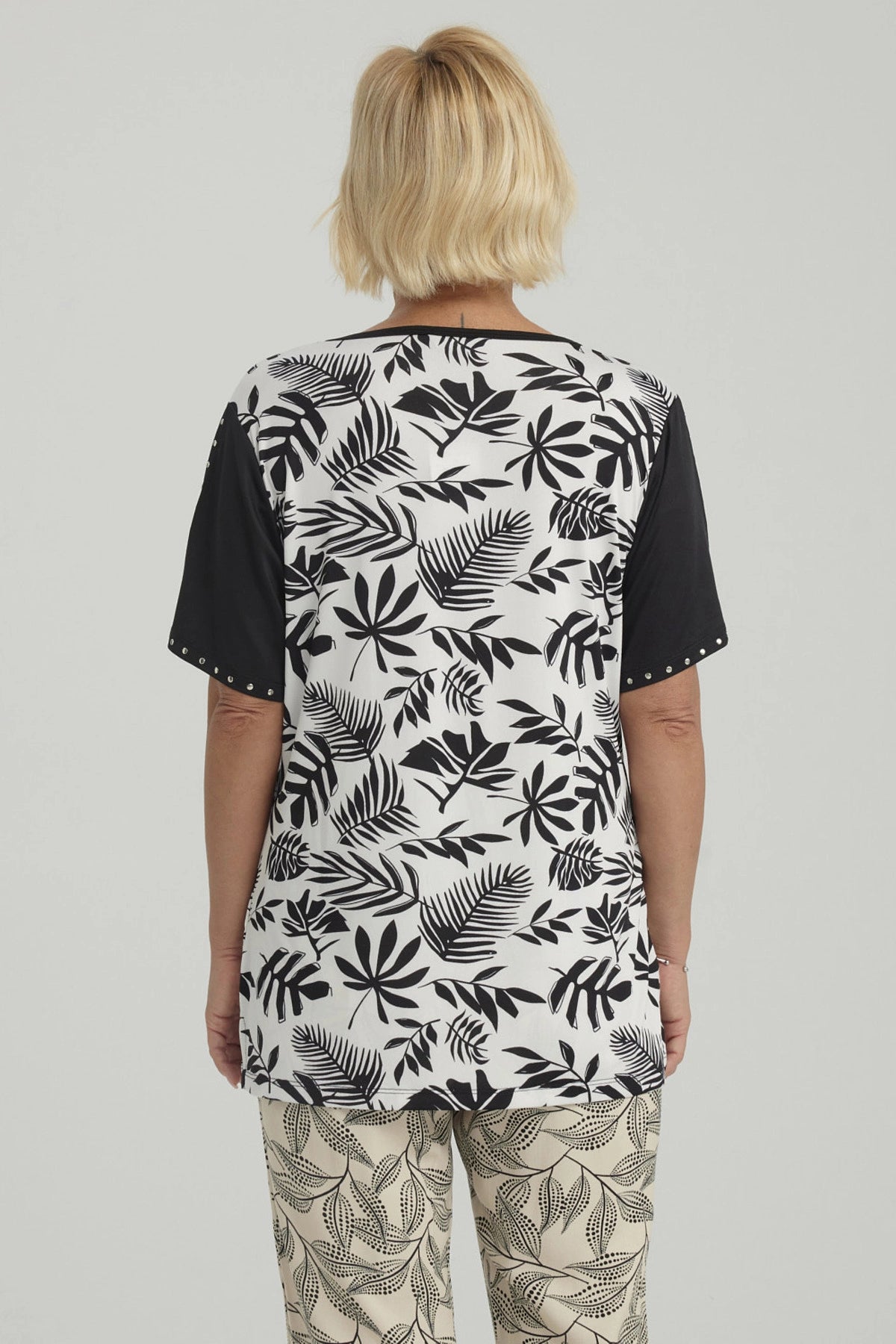 Polera Mujer Cruce Cuello Negro