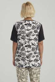 Polera Mujer Cruce Cuello Negro