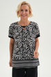 Blusa Mujer Full Estampado Negro