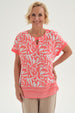 Blusa Mujer Full Estampado Coral