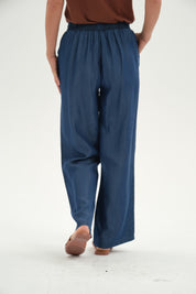 Jeans Mujer Tencel Pretina Elasticada Azul