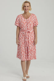 Vestido Mujer Full Estampado Coral