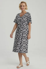 Vestido Mujer Full Estampado Negro