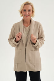 Chaqueta Mujer Abierta Beige