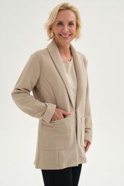 Chaqueta Mujer Abierta Beige