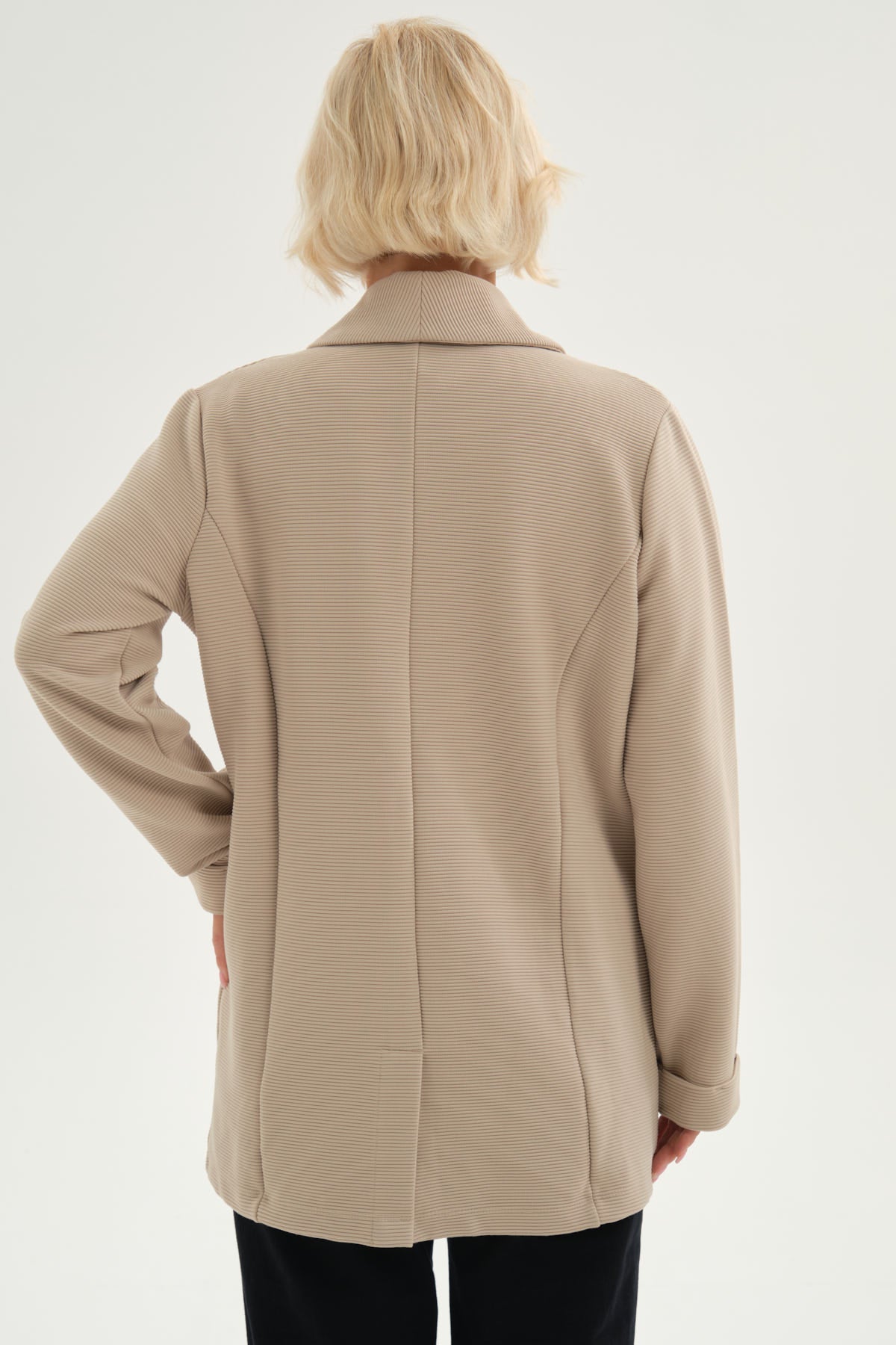 Chaqueta Mujer Abierta Beige