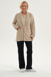 Chaqueta Mujer Abierta Beige