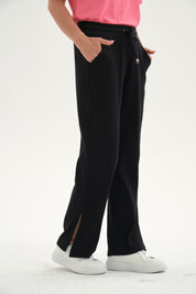 Pantalón Buzo Mujer Apertura Bota Negro
