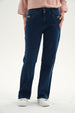Jeans Mujer Flare Tiro Alto Azul