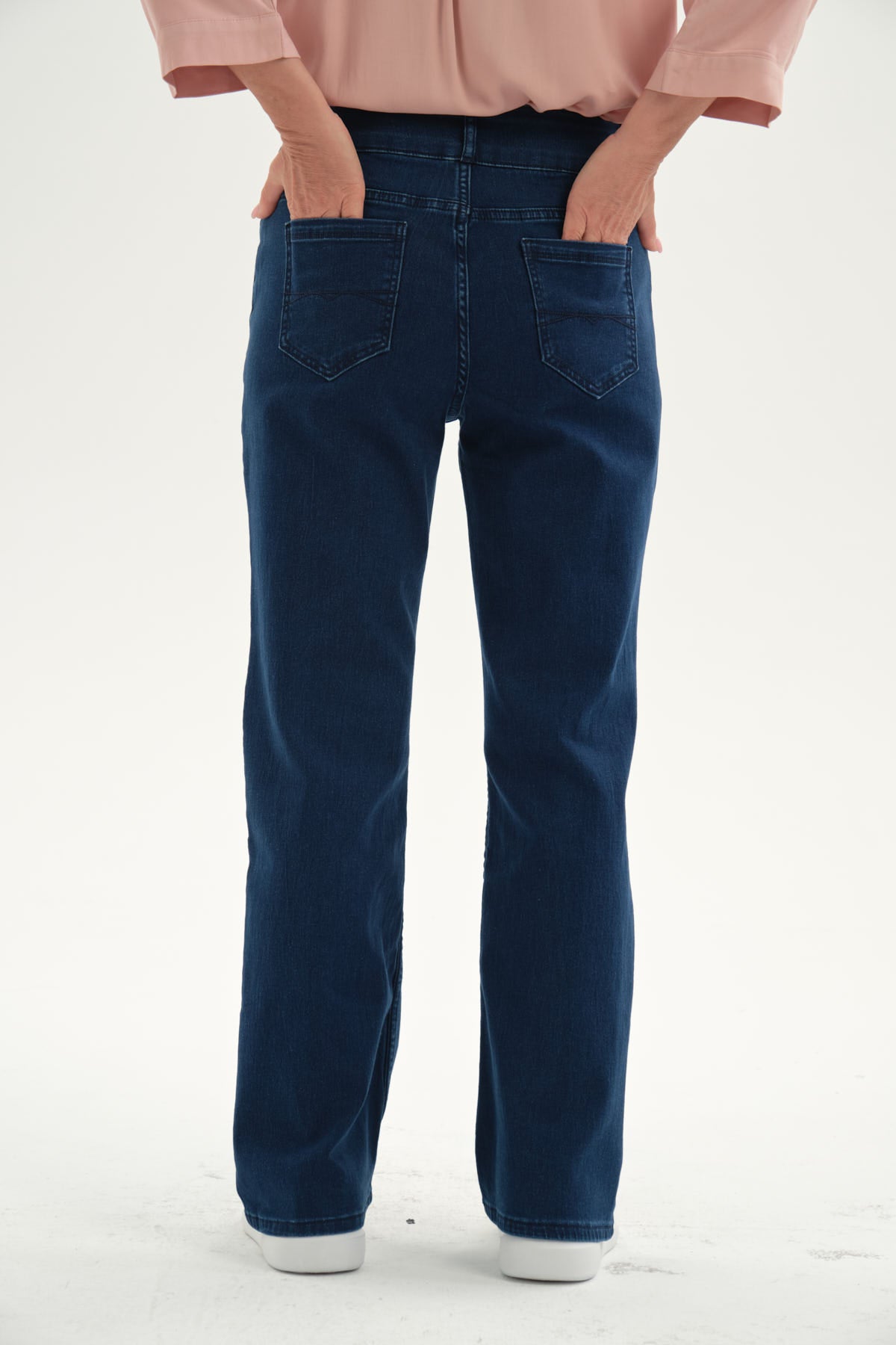 Jeans Mujer Flare Tiro Alto Azul