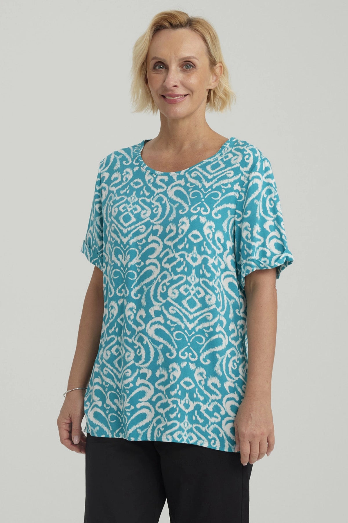 Blusa Mujer Rapport Turquesa