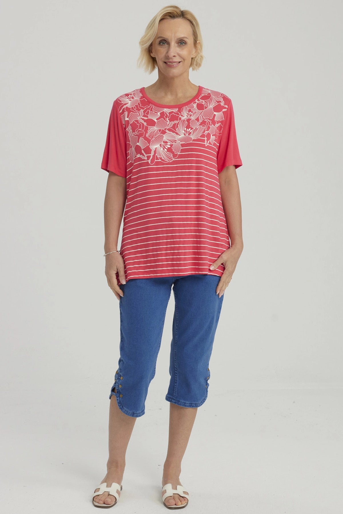 Polera Mujer Estampada Fucsia