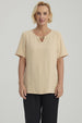 Blusa Mujer Textura Beige Oscuro