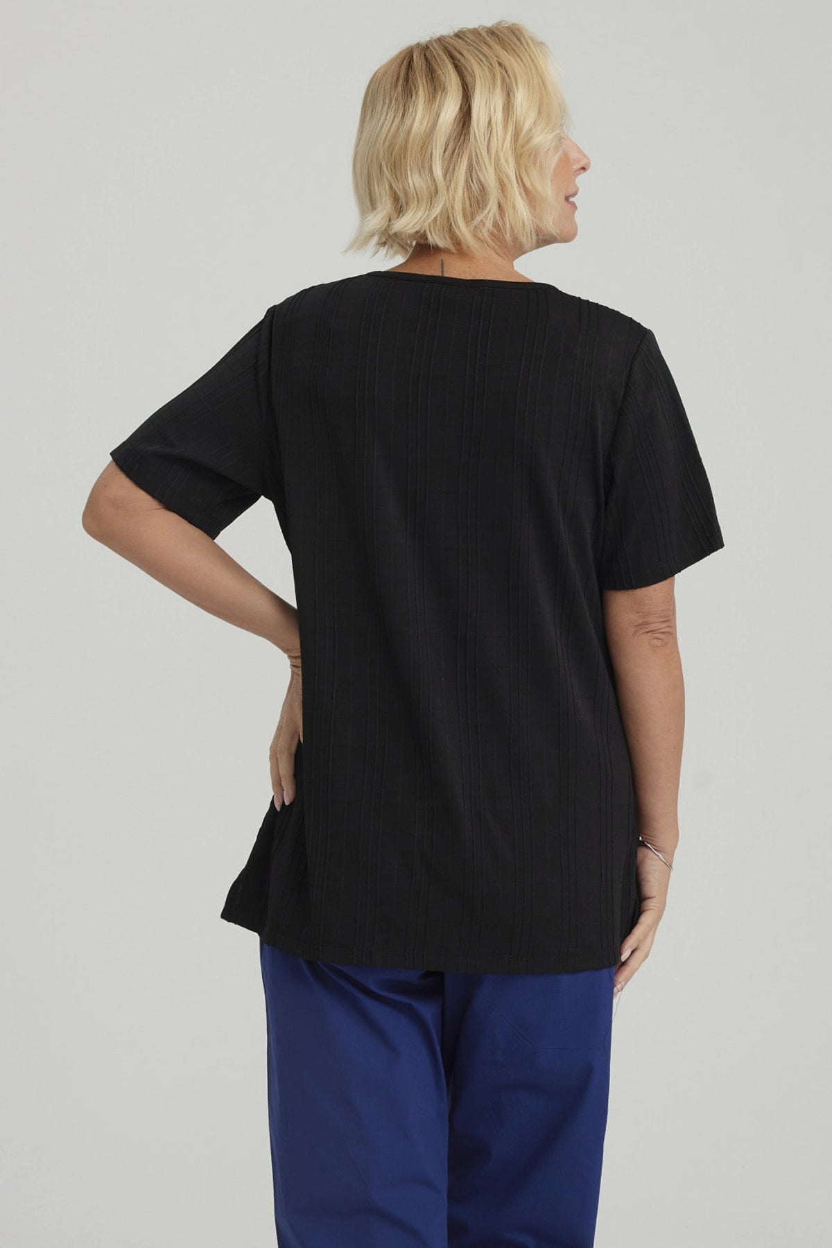 Polera Mujer Textura Negro