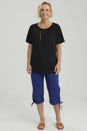 Polera Mujer Textura Negro