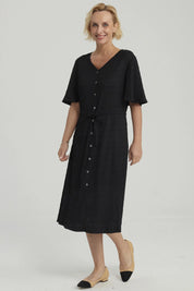 Vestido Mujer Ajuste Cintura Negro