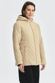 Parka Mujer Con Chiporro Beige