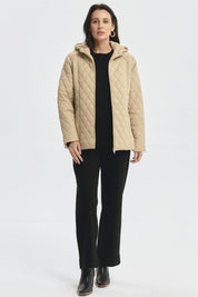 Parka Mujer Con Chiporro Beige