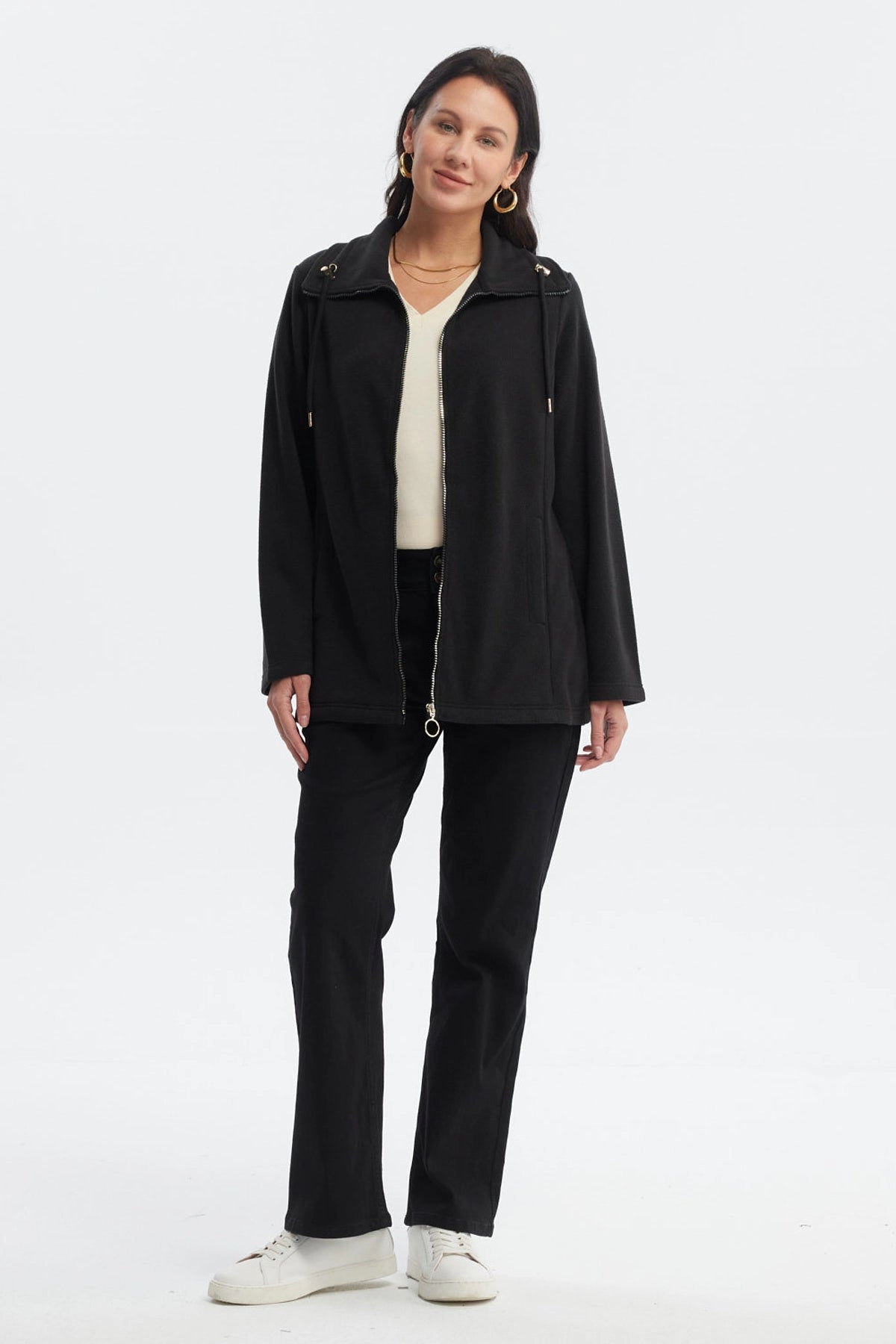 Polar Mujer Básico Negro