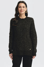 Sweater Mujer Calado Negro