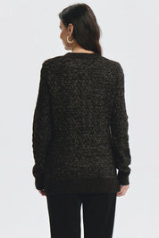 Sweater Mujer Calado Negro
