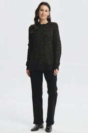 Sweater Mujer Calado Negro