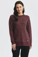 Sweater Mujer Calado Rojo