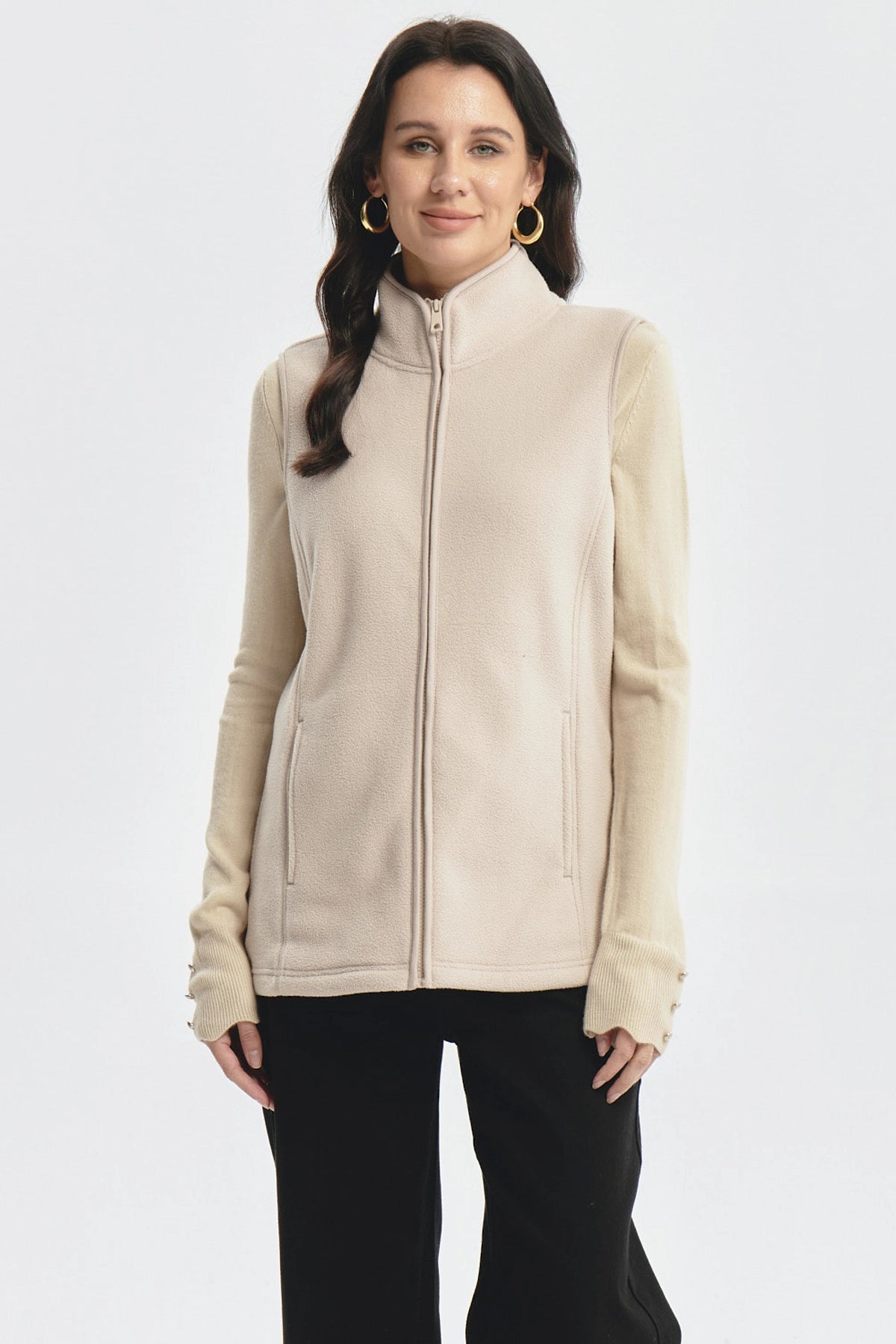 Polar Mujer Básico Beige